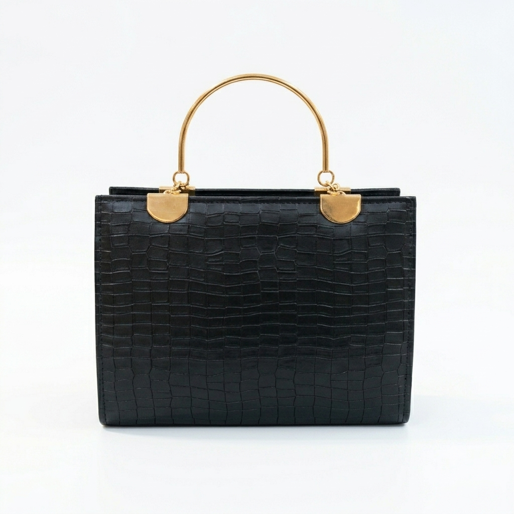 Black Crocodile Handbag