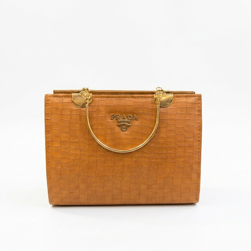Brown Crocodile Handbag